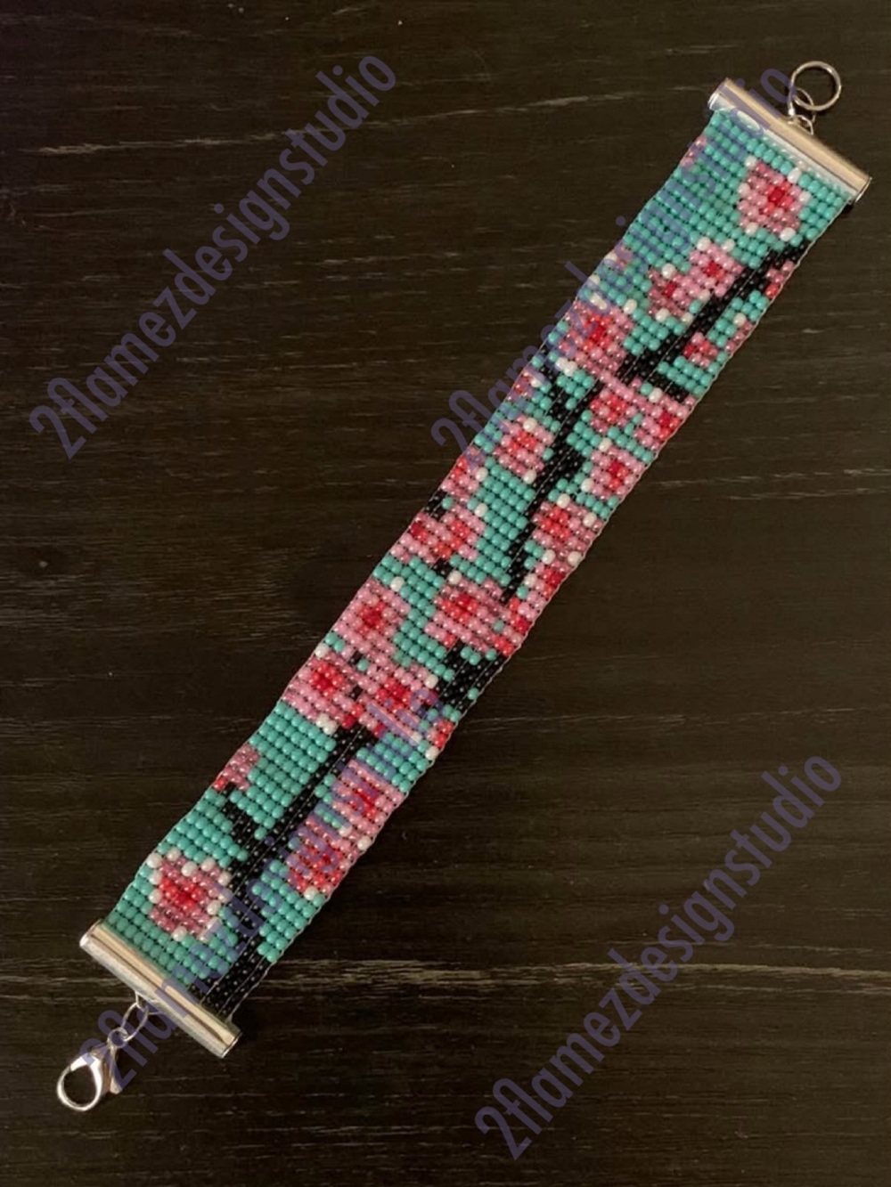 Handmade Seed Bead ‘Blossom’ Bracelet - 7”